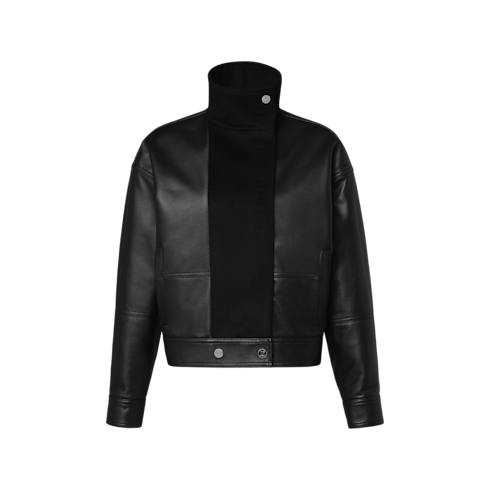 Wool Insert Biker Jacket in Kobiety's Odzież Płaszcze i kurtki collections by Louis Vuitton (Powiększenie produktu)