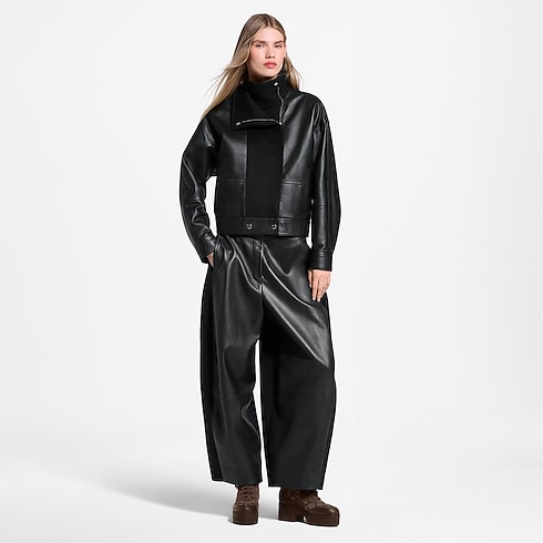 Wool Insert Leather Balloon Pants in Kobiety's Odzież Nowości w Ready-to-wear collections by Louis Vuitton (Powiększenie produktu)