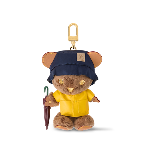 Widok Zawieszka do torby LV Louis Bear Rain z przodu