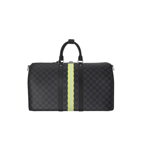 Keepall 45 Mon Monogram Płótno Damier Graphite in Kufry, Podróże i Dom's Torby podróżne i Walizki na kółkach Personalizacja akcesoriów podróżnych collections by Louis Vuitton (Powiększenie produktu)