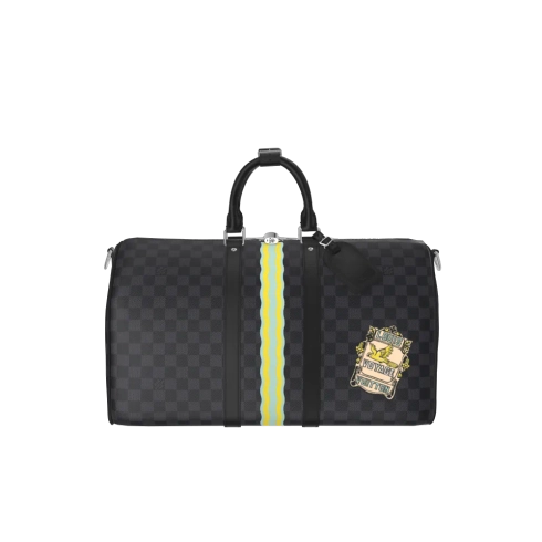 Keepall 45 Mon Monogram Płótno Damier Graphite in Kufry, Podróże i Dom's Torby podróżne i Walizki na kółkach Personalizacja akcesoriów podróżnych collections by Louis Vuitton (Powiększenie produktu)