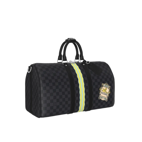 Keepall 45 Mon Monogram Płótno Damier Graphite in Kufry, Podróże i Dom's Torby podróżne i Walizki na kółkach Personalizacja akcesoriów podróżnych collections by Louis Vuitton (Powiększenie produktu)