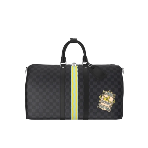 Keepall 45 Mon Monogram Płótno Damier Graphite in Kufry, Podróże i Dom's Torby podróżne i Walizki na kółkach Personalizacja akcesoriów podróżnych collections by Louis Vuitton (Powiększenie produktu)