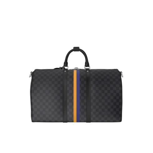 Keepall 50 Mon Monogram Płótno Damier Graphite in Kufry, Podróże i Dom's Torby podróżne i Walizki na kółkach Personalizacja akcesoriów podróżnych collections by Louis Vuitton (Powiększenie produktu)